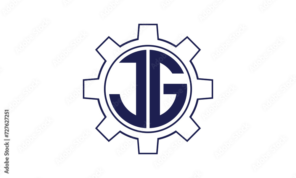 JG initial letter mechanical circle logo design vector template. industrial, engineering, servicing, word mark, letter mark, monogram, construction, business, company, corporate, commercial, geometric JG initial letter mechanical circle logo design vector template. industrial, engineering, servicing, word mark, letter mark, monogram, construction, business, company, corporate, commercial, geometric