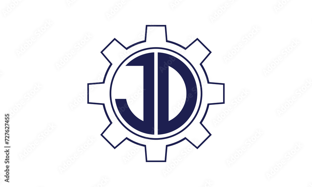 JO initial letter mechanical circle logo design vector template. industrial, engineering, servicing, word mark, letter mark, monogram, construction, business, company, corporate, commercial, geometric