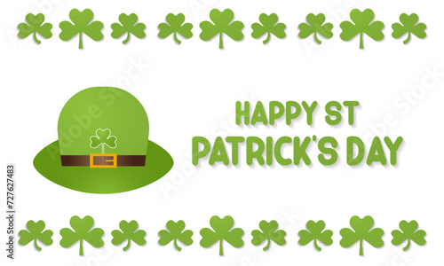 St. Patrick's Day Observed every year of March 17th, Patrick Celebration Vector banner, flyer, poster and social medial template design.