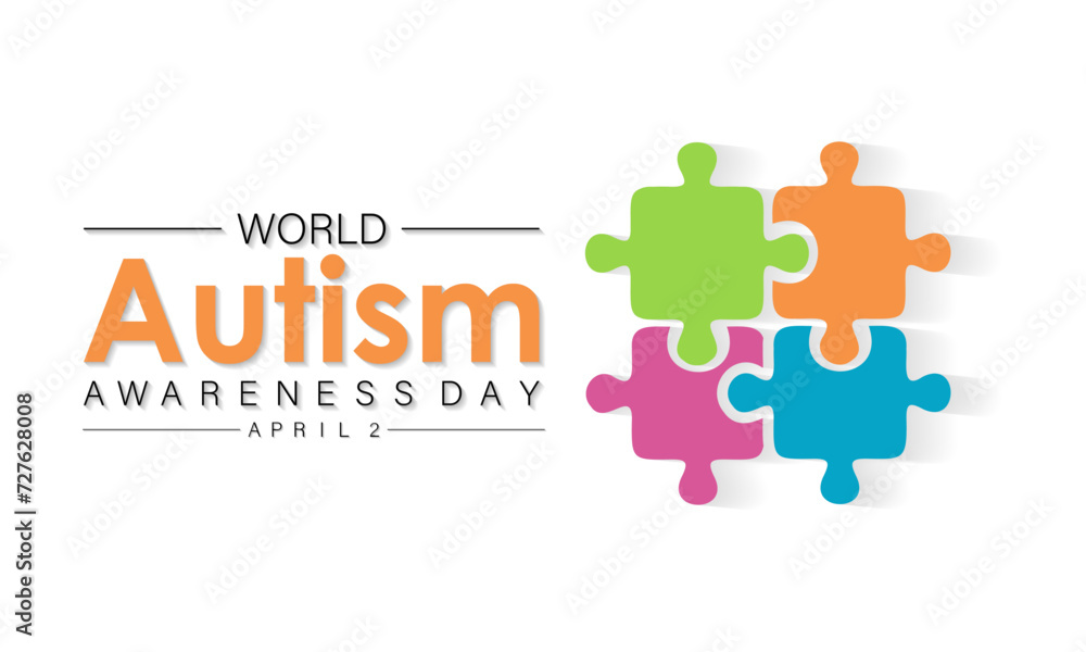 World Autism Awareness Day Observed every year of April 2, Medical Awareness Vector banner, flyer, poster and social medial template design. World Autism Awareness Day Observed every year of April 2, Medical Awareness Vector banner, flyer, poster and social medial template design.