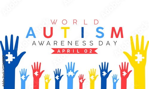 World Autism Awareness Day Observed every year of April 2, Medical Awareness Vector banner, flyer, poster and social medial template design.