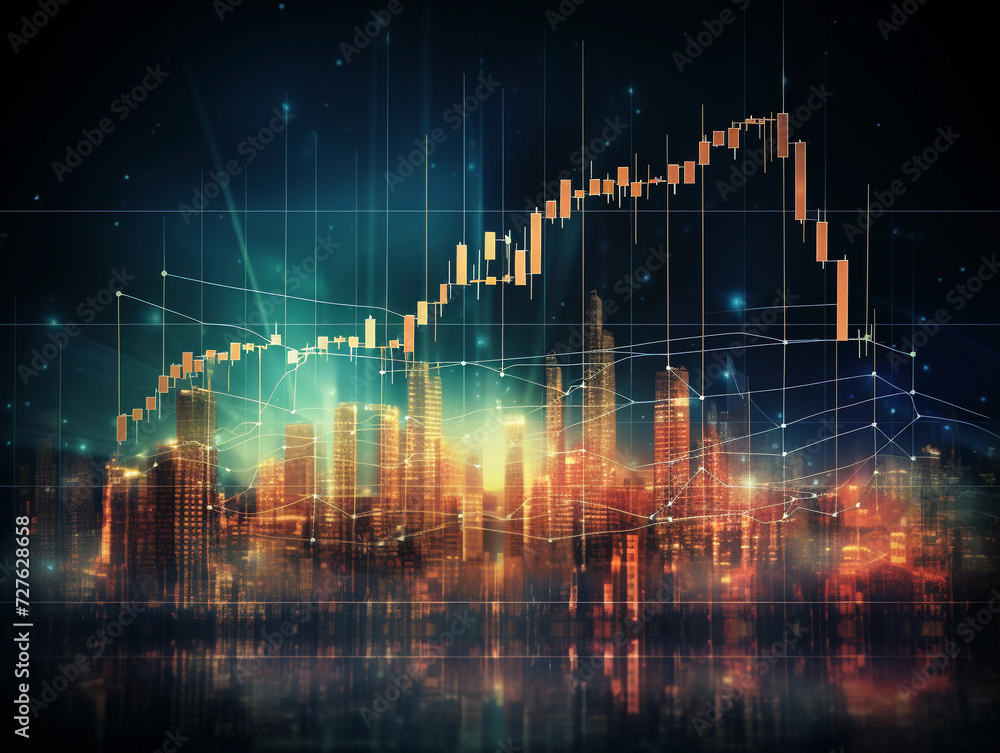 Fototapeta premium stock market background
