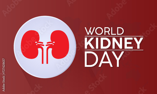World Kidney Day Observed every year of March 14, Medical Awareness Vector banner, flyer, poster and social medial template design.