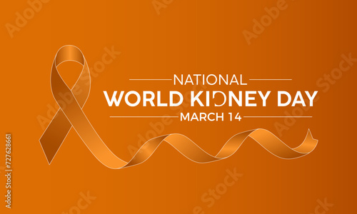 World Kidney Day Observed every year of March 14, Medical Awareness Vector banner, flyer, poster and social medial template design.