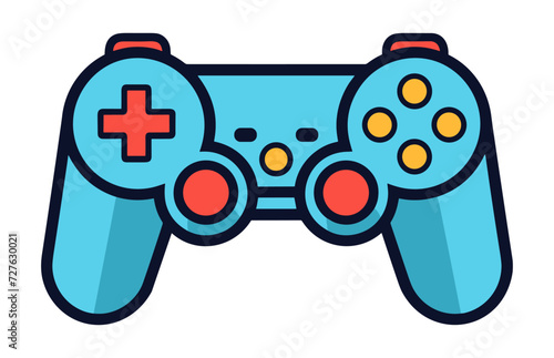 A Game Controller illustration vector outline isolated on a white background
