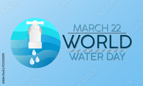 World Water Day Observed every year of March 22nd, Environment Protection Awareness Vector banner, flyer, poster and social medial template design.