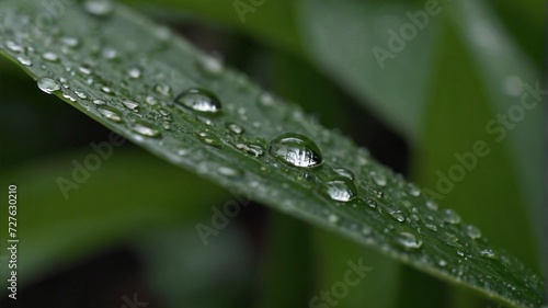 water drops on a leaf