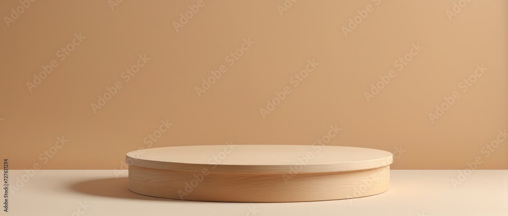 3d Beige podium for showcasing beauty products. 3d Beige podium for showcasing beauty products.