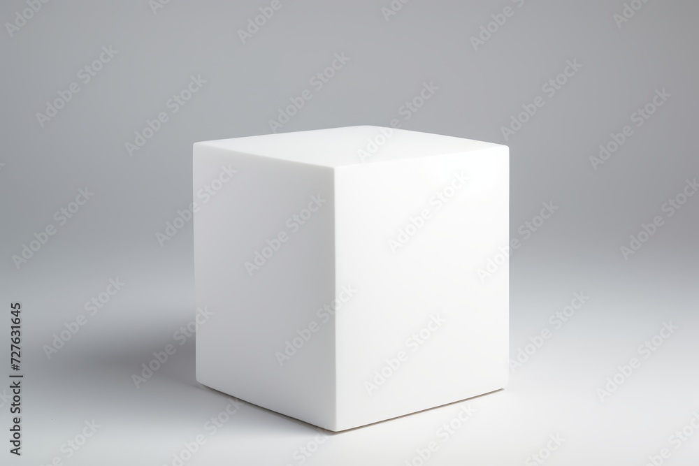 White cube on white background. Computer digital drawing. White cube on white background. Computer digital drawing.
