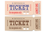 Admit one ticket, any event ticket, vector, 
