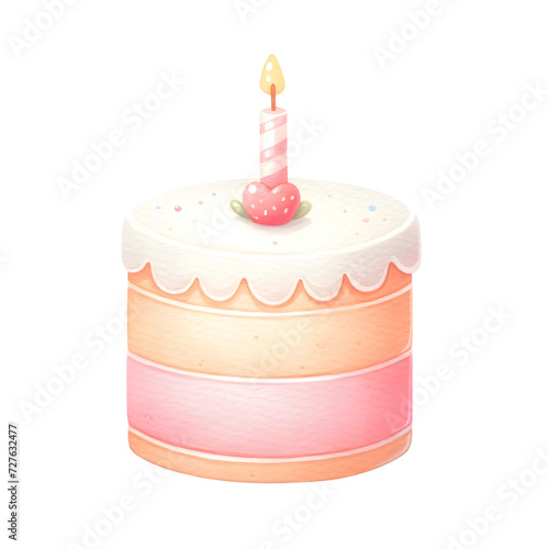 birthday cake isolated on white