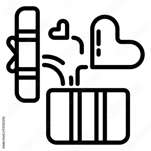 love icon, line icon style