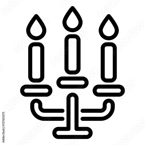 candelabra icon, line icon style