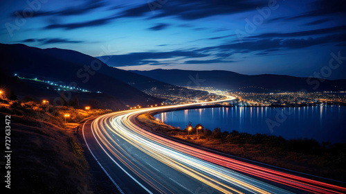 Long Exposure Photo of a Night Highway © Anoo