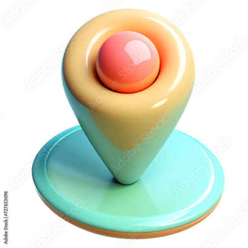 Yellow push pin icon