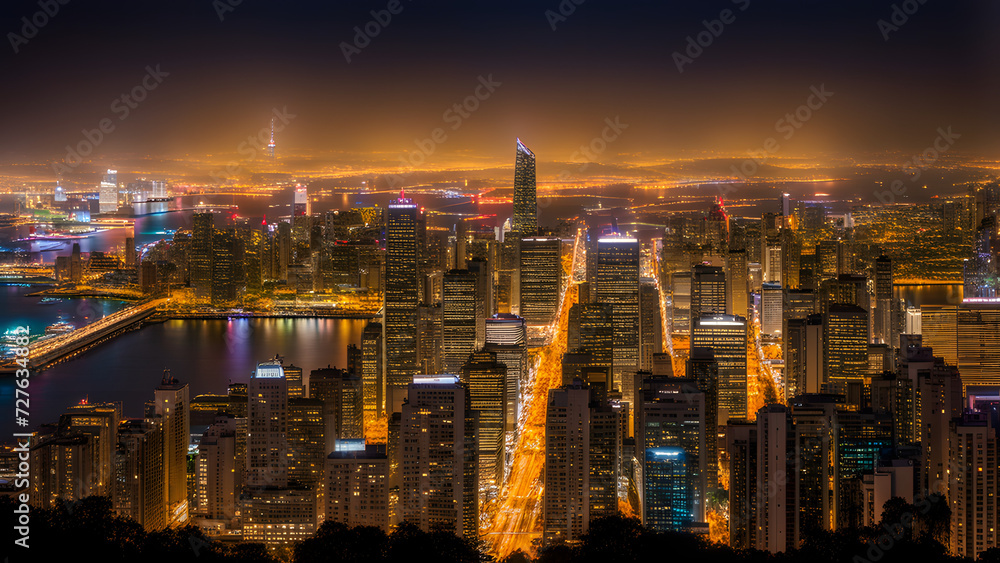 city at night with a backdrop showcasing cityscape lights and urban nightscapes. Perfect background and banner for night markets, urban nighttime events, or celebrations.