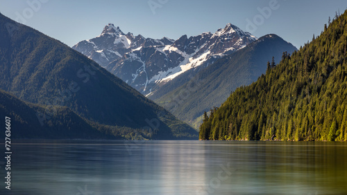 Snowy mountains at Chilliwack Lake, BC