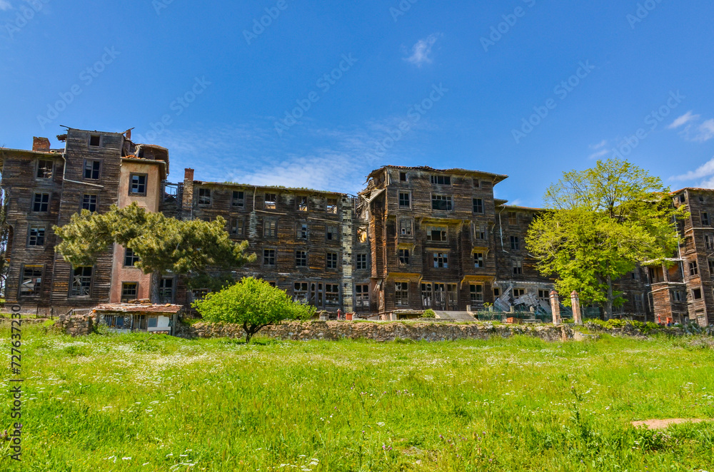 Prinkipo Greek Orthodox Orphanage ruins on Büyükada island (Adalar, Turkey) Prinkipo Greek Orthodox Orphanage ruins on Büyükada island (Adalar, Turkey)