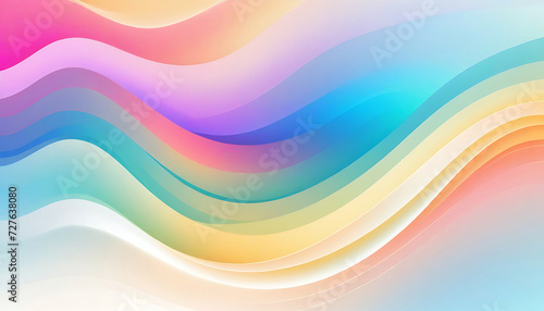 abstract 3D colorful wavy background. Ai