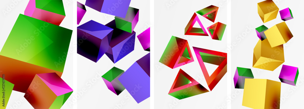 Flying 3d shapes, cubes and other geometric elements background design for wallpaper, business card, cover, poster, banner, brochure, header, website Flying 3d shapes, cubes and other geometric elements background design for wallpaper, business card, cover, poster, banner, brochure, header, website