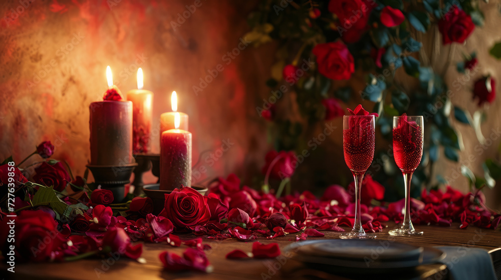 Romantic setting for a date. Romantic setting for a date.