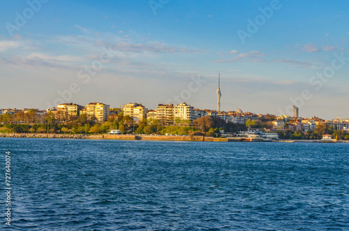 Moda Pier and coastal park scenic view (Istanbul, Turkey)
