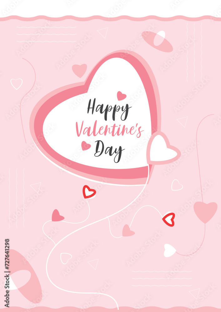 Happy Valentine's day creative flyer template design vector, love banner, Valentine's template design, modern and abstract pattern flyer template design Happy Valentine's day creative flyer template design vector, love banner, Valentine's template design, modern and abstract pattern flyer template design