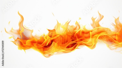 Realistic fire flame effect on white and black background. Fire flame png