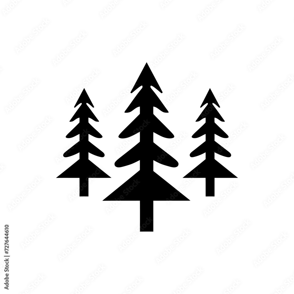 Douglas fir forest tree icon