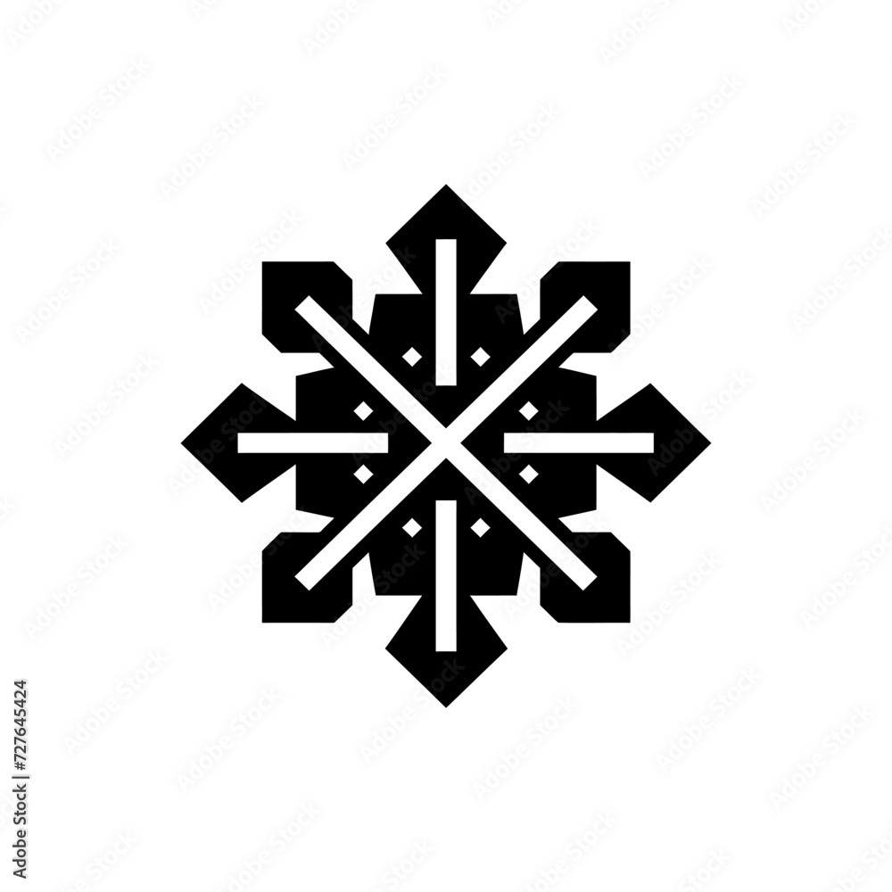 Chilly flake snowflake icon Chilly flake snowflake icon