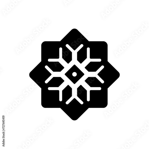 Crystal cascade snowflake icon
