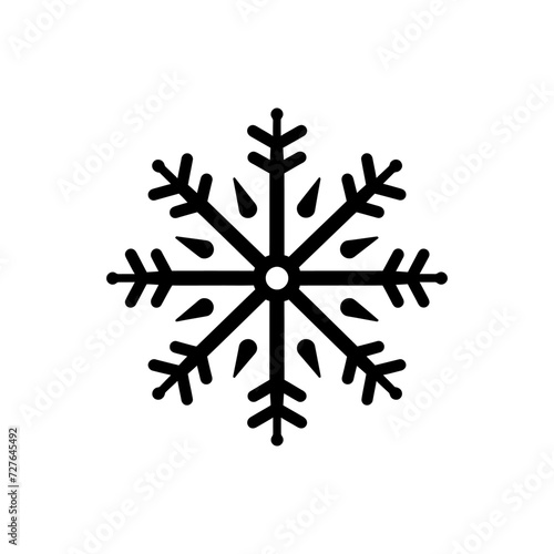 Icicle illusion snowflake icon