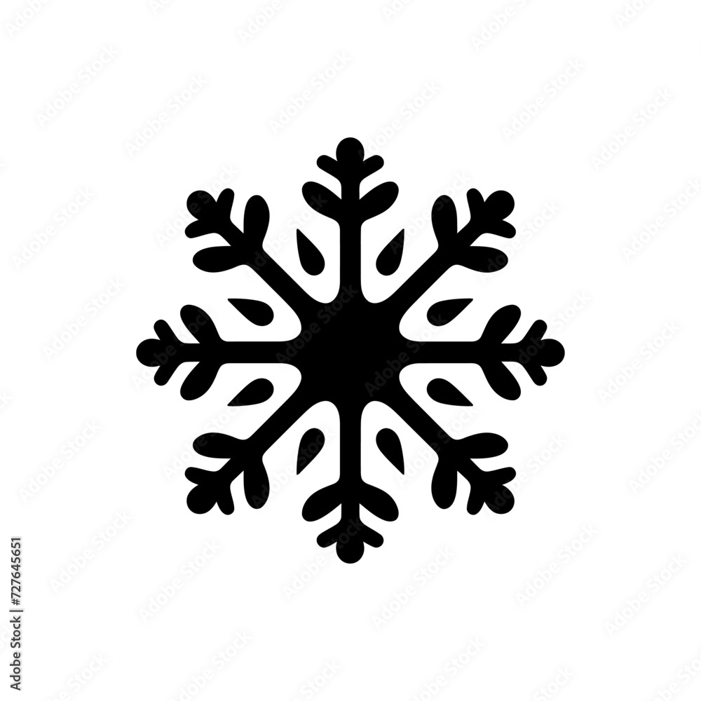 Snowy swirl snowflake icon Snowy swirl snowflake icon