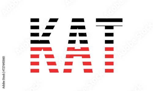 KAT three initial letter iconic line negative space minimal logo design vector template. monogram, abstract, wordmark, business, typography, minimalist, brand, company, flat, modern, unique, simple