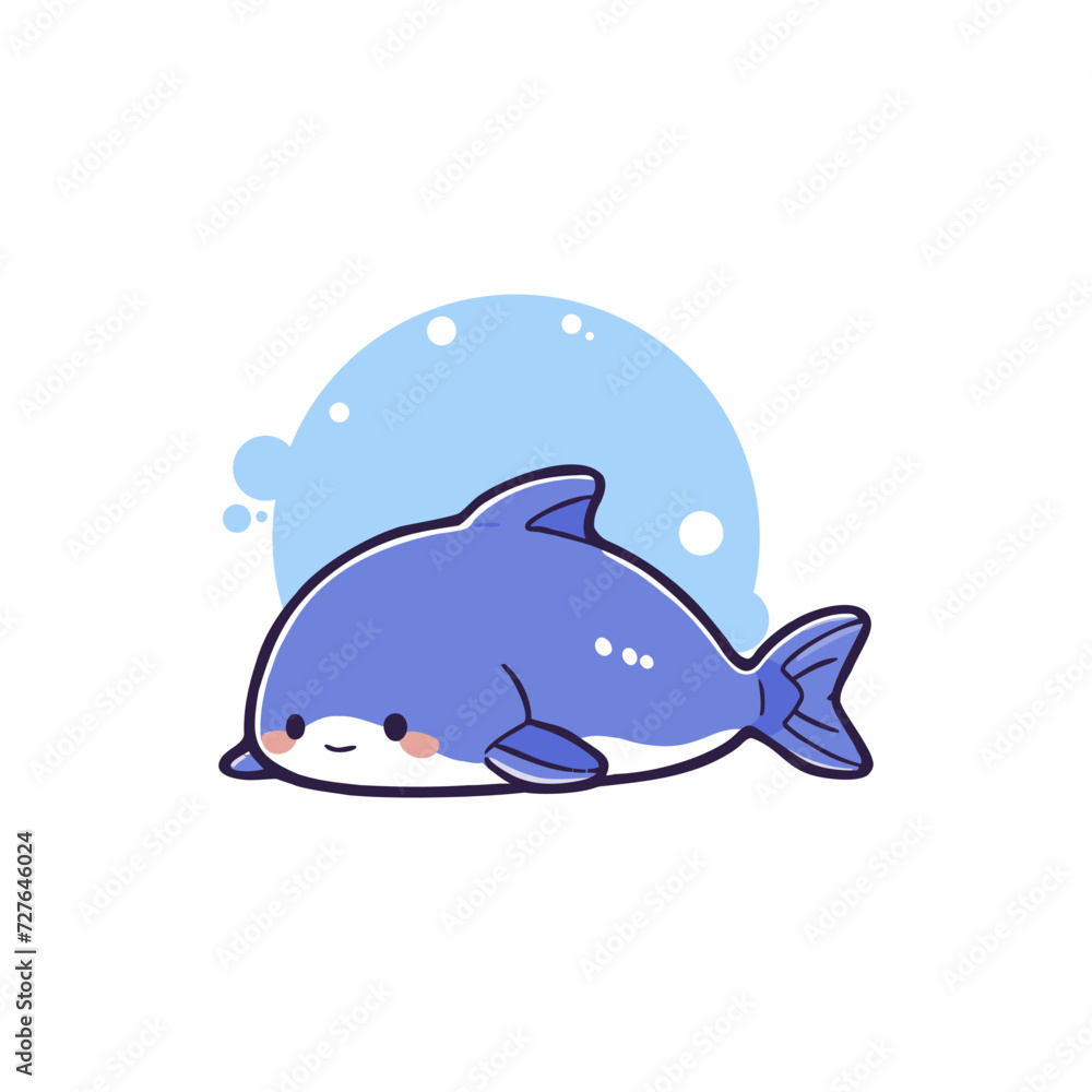blue catfish fish animal chibi cartoon style isolated plain background, vector illustration blue catfish fish animal chibi cartoon style isolated plain background, vector illustration