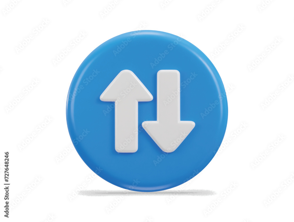 3d up and down arrow icon vector illustration 3d up and down arrow icon vector illustration