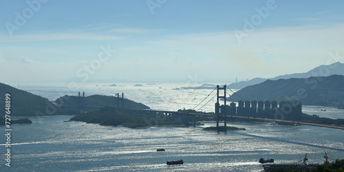 A wide view of Tsing Ma Bridge