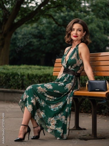 woman on a bench