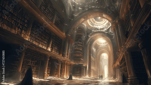 cosmic library housing universal knowledgedimensional portals and ancient librarians An infinite rep Generative AI