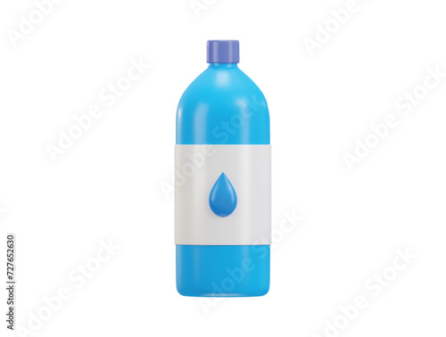 water bottle icon 3d rendering vector illustration