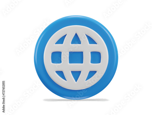 web browser icon 3d render