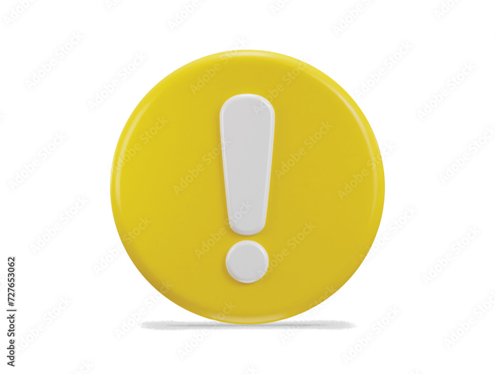 3d exclamation circle sign warning or danger risk message alert problem icon 3d exclamation circle sign warning or danger risk message alert problem icon