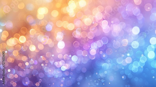Abstract blur bokeh banner background Rainbow colors generated by ai
