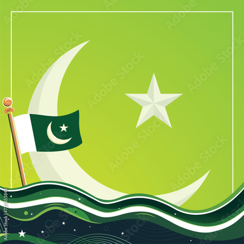 pakistan national day poster template