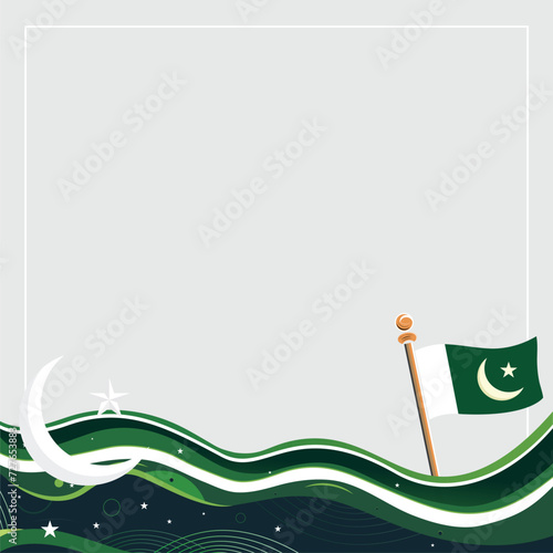 pakistan national day poster template