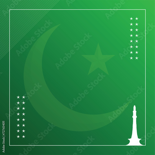 pakistan national day poster template