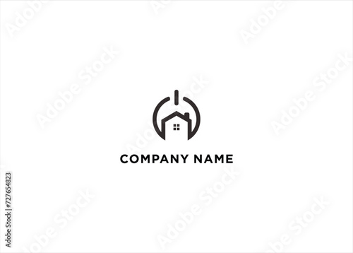 Stock Vector Power Off Logo Home Logo