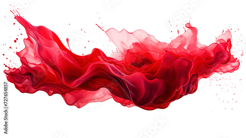 red splash paint stain on transparent background photo