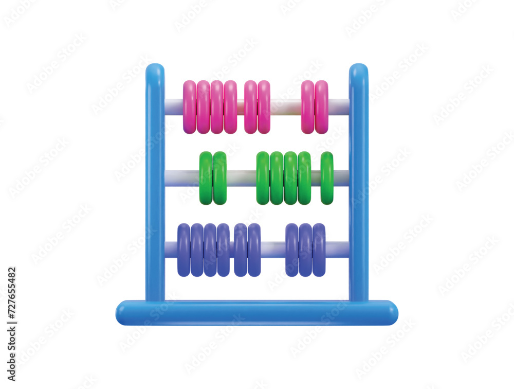 abacus vector icon for education and math concept 3d render abacus vector icon for education and math concept 3d render