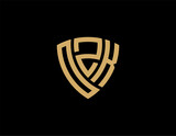 OZK creative letter shield logo design vector icon illustration	